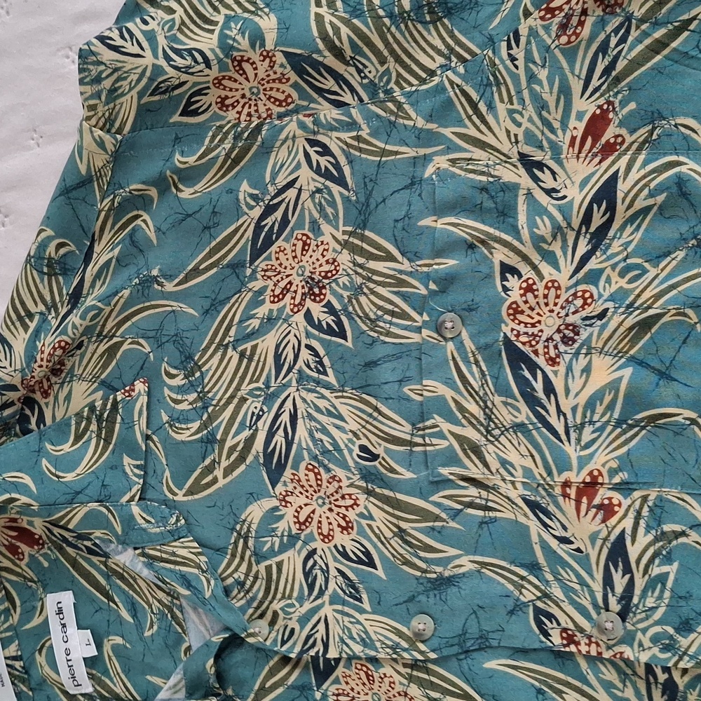 Pierre Cardin Vintage Floral Men's Shirt Sz L - Picture 7 of 10